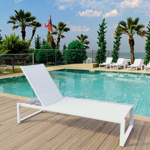Chaise longue <span class=keywords><strong>de</strong></span> luxe <span class=keywords><strong>pour</strong></span> patio d'hôtel avec cadre en aluminium Chaise longue en <span class=keywords><strong>tissu</strong></span> maillé imperméable <span class=keywords><strong>pour</strong></span> villa, <span class=keywords><strong>jardin</strong></span>, piscine - Product Image 6
