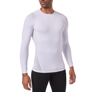 Black <b>Compression</b> Shirts Base Layer Polyester Workout Men Fitness Long Sleeve Mens - Product Image 2