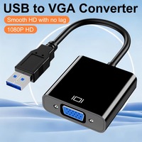 Nuevo Adaptador USB a VGA Tideseer USB3.0 1080P, Convertidor Multipantalla para Proyector, Laptop, Monitores, PC, TV