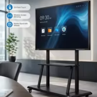 Tableau blanc interactif intelligent 85 pouces 4K avec écran tactile, écran plat interactif pour l'enseignement scolaire