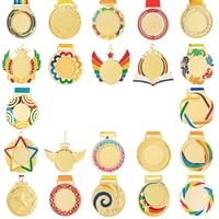 Médaille commémorative universelle en alliage de zinc plaqué or avec logo personnalisé pour événements sportifs, courses de course à pied, compétitions, or, argent, bronze