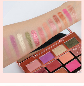 Custom Vendor 12 Colors Glitter Long Lasting Eye Shadow Matte Shimmer Make up Cosmetics Highly Pigmented <strong>Pink</strong> <strong>Eyeshadow</strong> Palette - Product Image 3