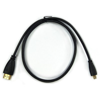 Kabel Adaptor Micro HDMI ke HDMI 4k 60hz dengan Selubung PVC 1m 1.5m 2m 3m 5m Kabel Micro HDMI untuk Kamera Tablet Notebook Proyektor HDTV