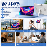 Televisor Portátil Blanco de 24 Pulgadas con Pantalla Táctil 1080P, Android 13, 6G+128G de Almacenamiento