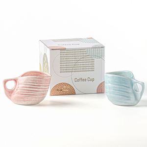 Taza de Café y Leche de Cerámica con Espiral en Relieve Estilo Japonés Retro, con Impresión de Logotipo, Popular en Línea, Creativa y Elegante - Product Image 5