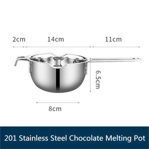Vente en gros Offre Spéciale outils pour gâteaux 304 acier inoxydable Pot à chocolat pour fondre <span class=keywords><strong>la</strong></span> cire bol à <span class=keywords><strong>fromage</strong></span> chauffe-beurre - Product Image 3
