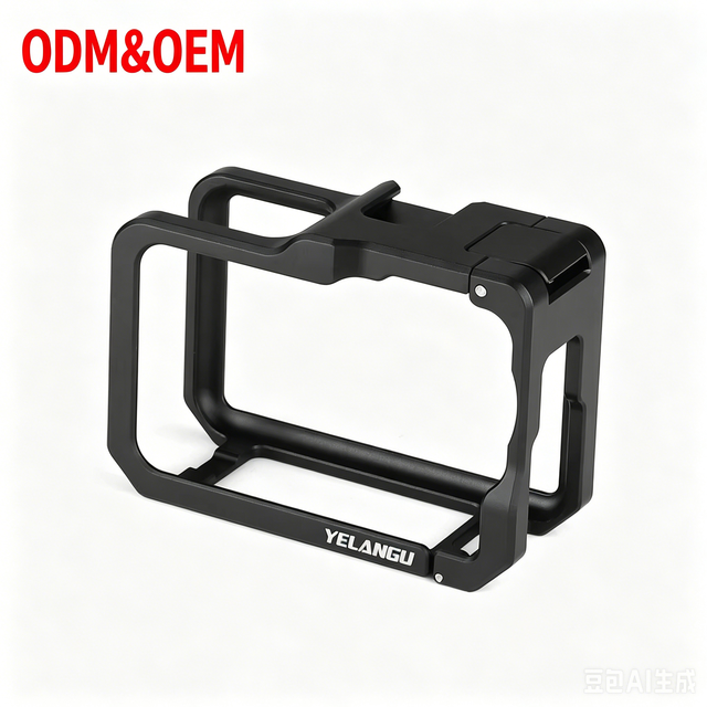Accept Custom logo Aluminum Alloy Camera Cage for DJI Action 6 Protective Frame with Expansion Mounts with Cold Shoe Interface