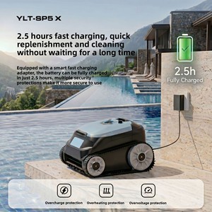Limpiador Robótico Inteligente para Piscinas con Función de Escalada de Paredes, Aspiradora Automática para Piscinas, Robot Inalámbrico de 180 Minutos para Piso, Paredes y Línea de Agua - Product Image 3