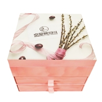 Boîtes cadeaux en carton rigide écologiques personnalisées en gros pour parfums, soins de la peau, sérums, emballages cosmétiques, ensemble de 3 couches, fabrication artisanale personnalisée