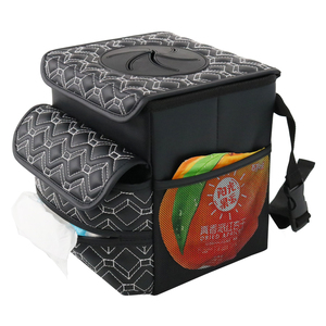 Car Trash Bin Car Trash Can Large Opening Car Trash Bag With Portable Handle 100% Leak Proof Car Trash Bin 2 Gallons