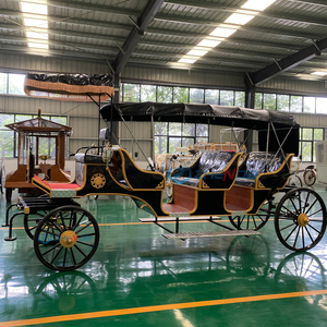 Carruaje Eléctrico de Turismo Victoriano, Color Negro, Carruaje Eléctrico y sin Caballos de Lujo para Parques y Atracciones - Product Image 2