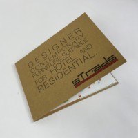 Folleto plegable de mapa personalizado con cubierta de papel Kraft y parte posterior Introducción del producto Nuevo catálogo Impresión de marketing Impresión digital