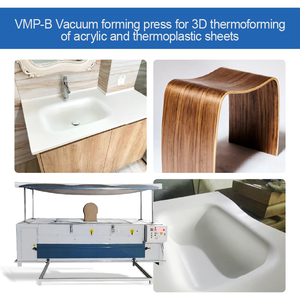Machine <span class=keywords><strong>de</strong></span> thermoformage automatique sous vide avec <span class=keywords><strong>pompe</strong></span> et membrane en silicone pour la fabrication <span class=keywords><strong>de</strong></span> vasques en Corian, surfaces solides, PVC et bois - Product Image 5