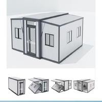 Conteneur préfabriqué moderne de luxe extensible de 20 pieds/30 pieds/40 pieds avec salle de bain et cuisine, maison conteneur avec mur fenêtre