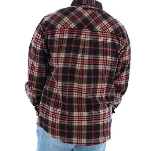 <strong>Men's</strong> Button Down Shirts Regular Fit Long Sleeve Casual Red Grey Yellow Plaid Cotton Flannel Shirts - Product Image 6