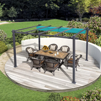 Pergola moderne en aluminium 3x4m avec auvent coulissant, abri de jardin extérieur imperméable, parasol pour terrasse et patio