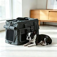 Sac de transport pour animaux de compagnie imperméable, sac de transport pour chien à fenêtre en maille, sac à main souple pour chiens et chats, pour les promenades et les voyages en plein air