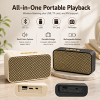 Retro Metall-Mesh BT 5.3 Lautsprecher 8W Kompakter Tragbarer Audio-Player mit TF USB FM für Reisen Großhandel OEM ODM