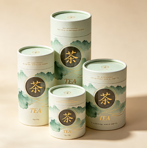 Tubo de Papel para Té con Tapa a Prueba de Humedad, Impresión en Lámina Dorada, Reciclable, para Almacenamiento de Bebidas - Product Image 6