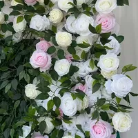 Fleurs en soie en gros, mur de fleurs artificielles pour la décoration d'événements de mariage
