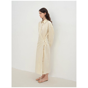 Robe chemise ample en coton longues fibres à double patte de boutonnage « Romantic Vibes » - Product Image 5