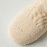Chaussettes de yoga en coton antidérapantes personnalisées, chaussettes courtes respirantes en maille, chaussettes de fitness Pilates