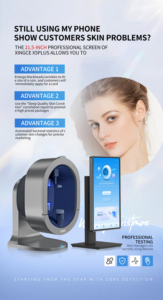 3D Çevrimiçi Eğitim Yapay Zeka Yüz Cilt Teşhis Analizörü Yüz Test Cihazı Tarayıcı Sihirli Yüz Cilt Analiz Makinesi Cilt Analizörü - Product Image 5