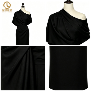 Robe longue élégante noire asymétrique à manches cape pour <span class=keywords><strong>femme</strong></span>, luxueuse, drapée, style crayon, pour <span class=keywords><strong>soirée</strong></span> formelle, en satin, taille haute, coupe ajustée - Product Image 4