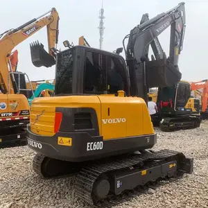 Miniexcavadora usada Máquina Volvo 60D 6ton Excavadora de orugas Volvo de segunda mano