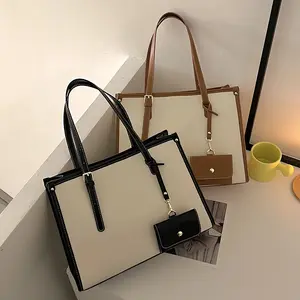 Fashion PU leather shoulder purses lady leisure large capacity leather bags handbag tote bags for women