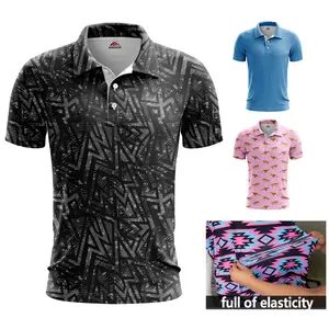 Premium beliebte Polyester gestreifte Marke benutzer definierte Herren Hawaii Kragen gestreiften Polo Golf Shirt für die Arbeit