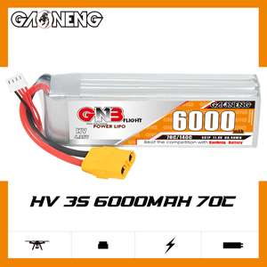 EU GAONENG GNB แบตเตอรี่แรงดันสูง 6000mah 3S 11.4V 70C/140C พร้อม XT90/XT60 ซอฟท์แพ็คแบตเตอรี่ลิเธียมไอออน RC รถโดรน RC - Product Image 1