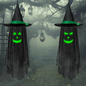 Decoraciones Colgantes de Halloween, Fantasma Espeluznante con Luz Brillante en la Oscuridad, para Jardín, Exterior, Adornos para Fiesta de Halloween - Product Image 5