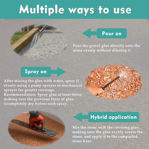 Pegamento Ultra-Stick para Paisajismo, Fijador <span class=keywords><strong>de</strong></span> Grava No Tóxico, Bloqueador <span class=keywords><strong>de</strong></span> Cobertura Vegetal, Resistente a la Lluvia Intensa y al Viento para Jardines, Dura hasta 2 Años - Product Image 3