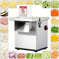 Commerciële groente-, aardappel- en fruit snijmachine 200W 220V 5 snijgroottes 20mm Laag geluidsniveau motor 1 jaar garantie voor restaurants