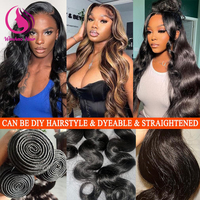 12A Body Wave Bundles Cabello humano 4 paquetes 100% Paquetes de cabello virgen brasileño sin procesar Color negro natural