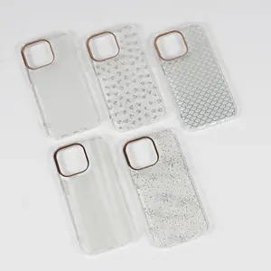 Hoya imd capa de celular transparente, tampa de telefone móvel de luxo com placa de eletrodos, tpu de pc híbrido personalizado