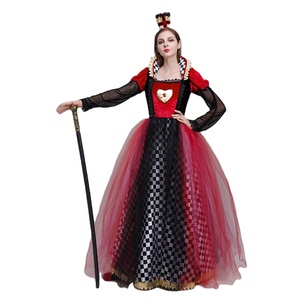 <span class=keywords><strong>Alice</strong></span>'s Adventures in Wonderland Cosplay <span class=keywords><strong>Red</strong></span> Queen Vestido negro Halloween Mujer - Product Image 1