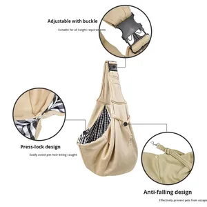 Bán buôn thời trang mèo Ba lô lớn thoáng khí một vai Crossbody thiết kế lưới túi Polyester cho đi chơi vật nuôi tàu sân bay - Product Image 2