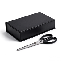 Boîte-cadeau d'emballage de ciseaux de cheveux de luxe personnalisé avec insert en velours