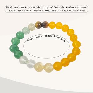 Pulsera <span class=keywords><strong>de</strong></span> piedras preciosas naturales hecha a mano, joyería <span class=keywords><strong>de</strong></span> cuentas <span class=keywords><strong>de</strong></span> cristal mixto para mujer, pulsera elástica <span class=keywords><strong>de</strong></span> equilibrio <span class=keywords><strong>de</strong></span> Chakra - Product Image 3