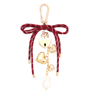 ทองแดงชุบทอง18K เข็มกลัดเสื้อผ้าเครื่องประดับสวยหลากสีโบว์หัวใจกระเป๋าพวงกุญแจให้กับลูกสาวของฉัน - Product Image 1