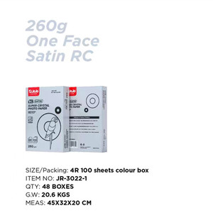 กระดาษ <span class=keywords><strong>Jojo</strong></span> 4R ขนาด 10*<span class=keywords><strong>15</strong></span> นิ้ว 6 นิ้ว กระดาษเคลือบสีด้าน 260 แกรม กระดาษกันน้ำ กระดาษภาพถ่ายกันน้ำแบบด้าน สำหรับเครื่องพิมพ์อิงค์เจ็ท - Product Image 4