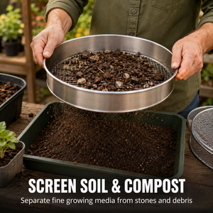 Setaccio da Giardino in Acciaio Inox 304, 30cm con Rete Intercambiabile <span class=keywords><strong>per</strong></span> Compost e <span class=keywords><strong>Terriccio</strong></span> - Product Image 3