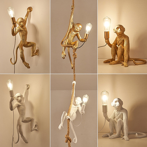 Factory-Priced New Creative <strong>Monkey</strong> Chandelier Fun-Designed Artistic Pendant <strong>Light</strong> for Restaurants Bars Cafes Hot Selling Mexico - Product Image 4
