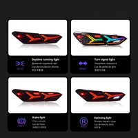 Camry 8th RGB 2018-2023 Voiture LED Feu Arrière Auto Brouillard DRL Frein Clignotant Lampe Plug and Play Automobile Accessoires pour Toyota