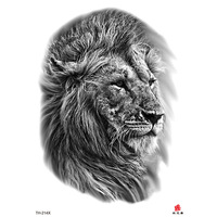 Tatouage temporaire en papier motif lion sexy - Autocollants de tatouage résistants à l'eau au design indien personnalisé et tendance