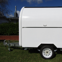 AUSTAR Chariot de vente ambulante pour glaces et snacks, Kiosque de restauration rapide, Accessoires pour Food Truck, Équipement de restauration électrique, en fibre de verre, résistant à la rouille