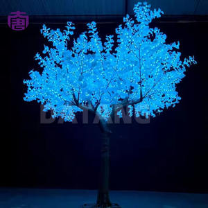 Outdoor LED Ginkgo Tree <b>Light</b> with Bright Golden Leaves Effect for Christmas Landscape Display Customizable Colors - Product Image 5