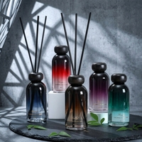 Diffuseur de parfum personnalisé, senteurs fraîches variées, bouteille artisanale, emballage de luxe, diffuseur à bâtonnets longue durée, non irritant